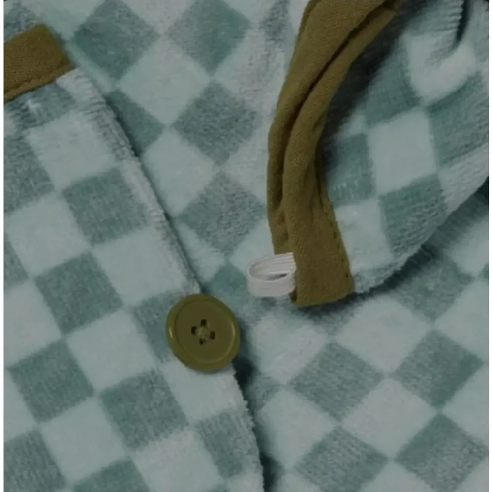 Kids' Hair Towel Green Checkered - Pillowfort™: T4956